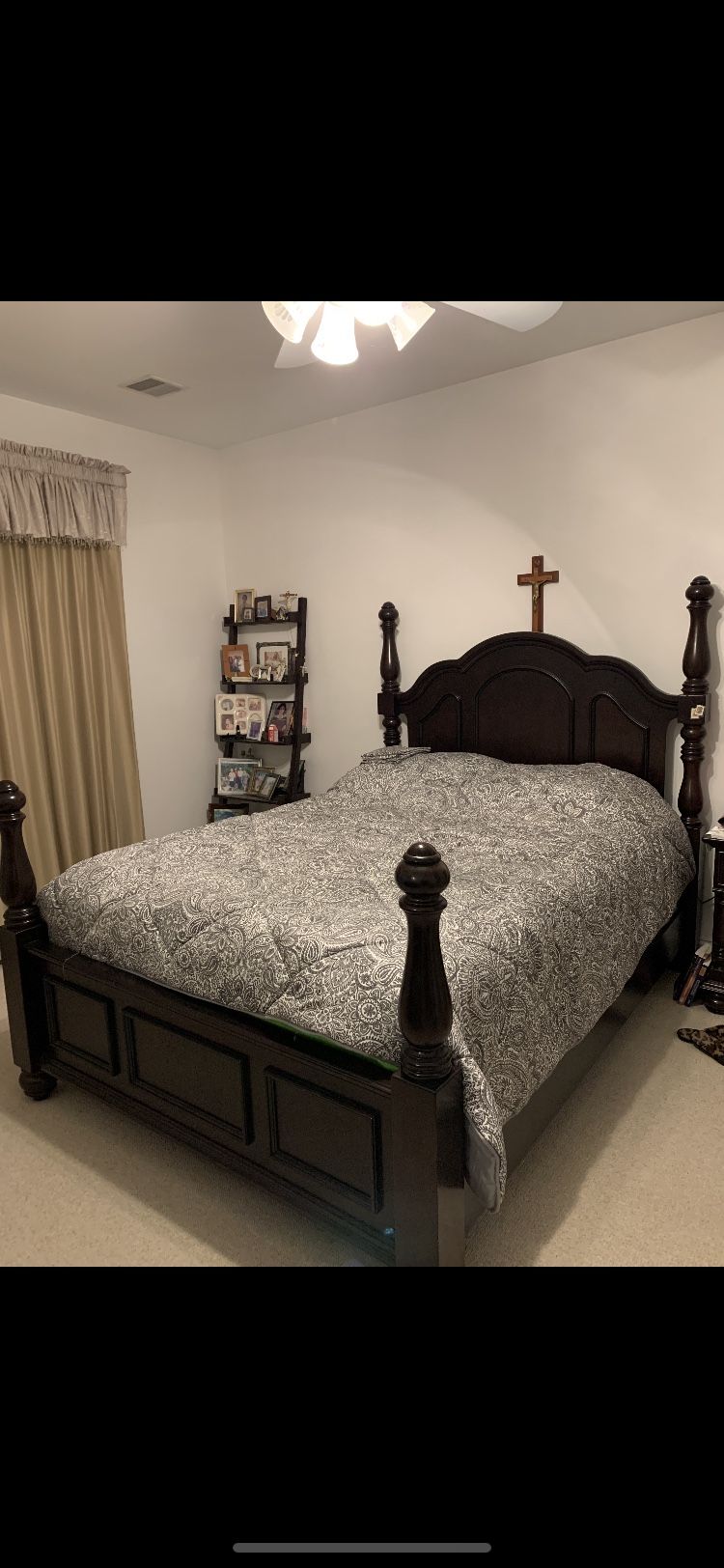 Raymour & Flanagan Queen Sized Post Bed, Dresser, Night Stand