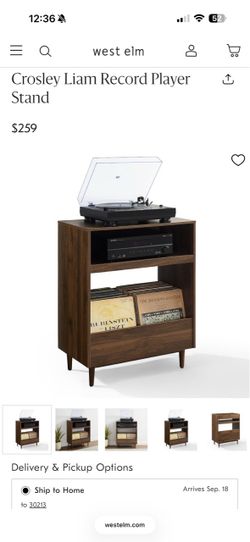 West Elm x Crosley Record player stand