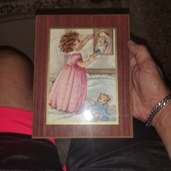 Little Girl Pointing At Mary From The 1950s