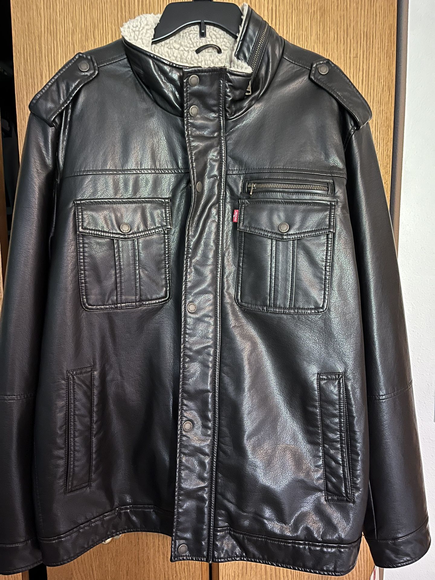 Levi Faux Leather Men’s Jacket New w/ Tags XXL