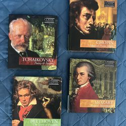 Classic Composers CD's pack of 4, Beethoven, Chopin, Mozart, Tchaikovsky!!!