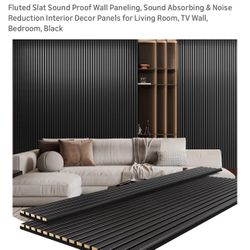 PrimeZone Wood AcousticWall Panels - 4 PCS 90.5" x 7.9" 3D Fluted Slat Sound Proof Wall Paneling, Sound Absorbing & Noise Reduction Interior Decor Pa