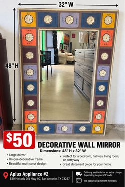 Decorative Wall Mirror 48" x 32"