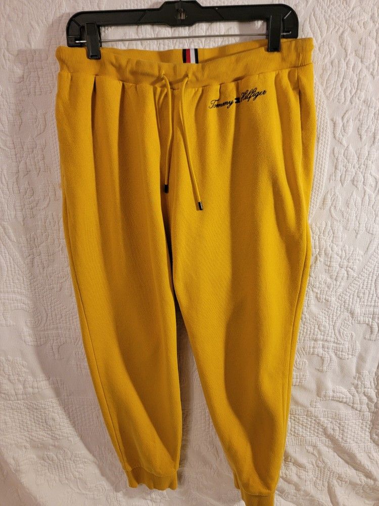 Tommy Hilfiger Yellow Joggers Size Medium