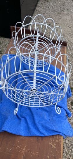 fruit basket stand 2-tier wire