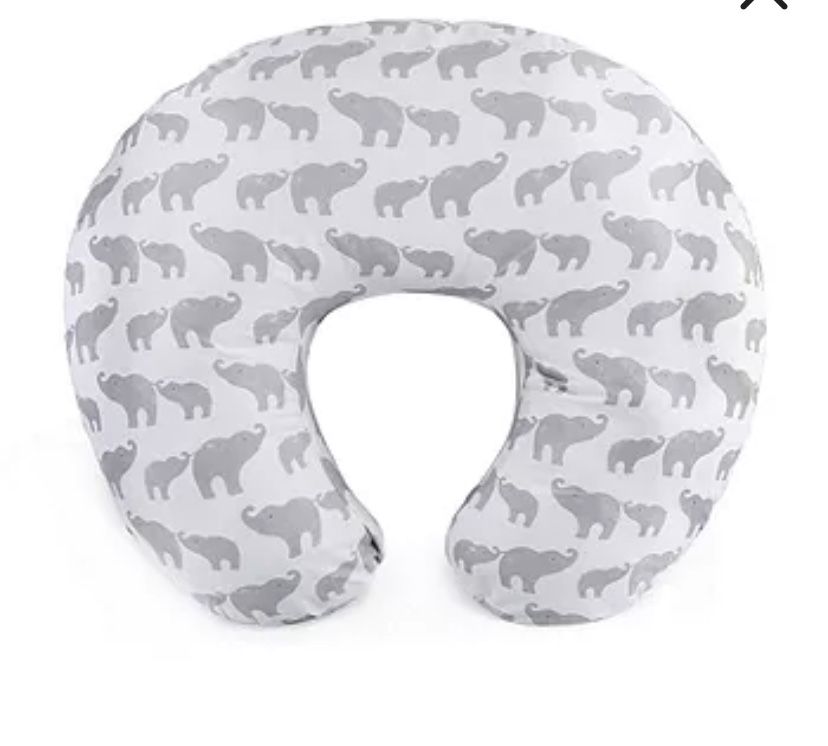 The Peanutshell Grey Elephants Nursing Pillow/Boppy