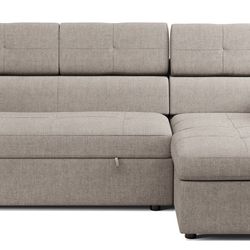 Sectional Couch with Storage, Pull Out Platform, & Wireless Charging
