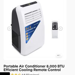 Serenelife  Portable Air Conditioner 8,000 BTU Efficient Cooling Remote Control