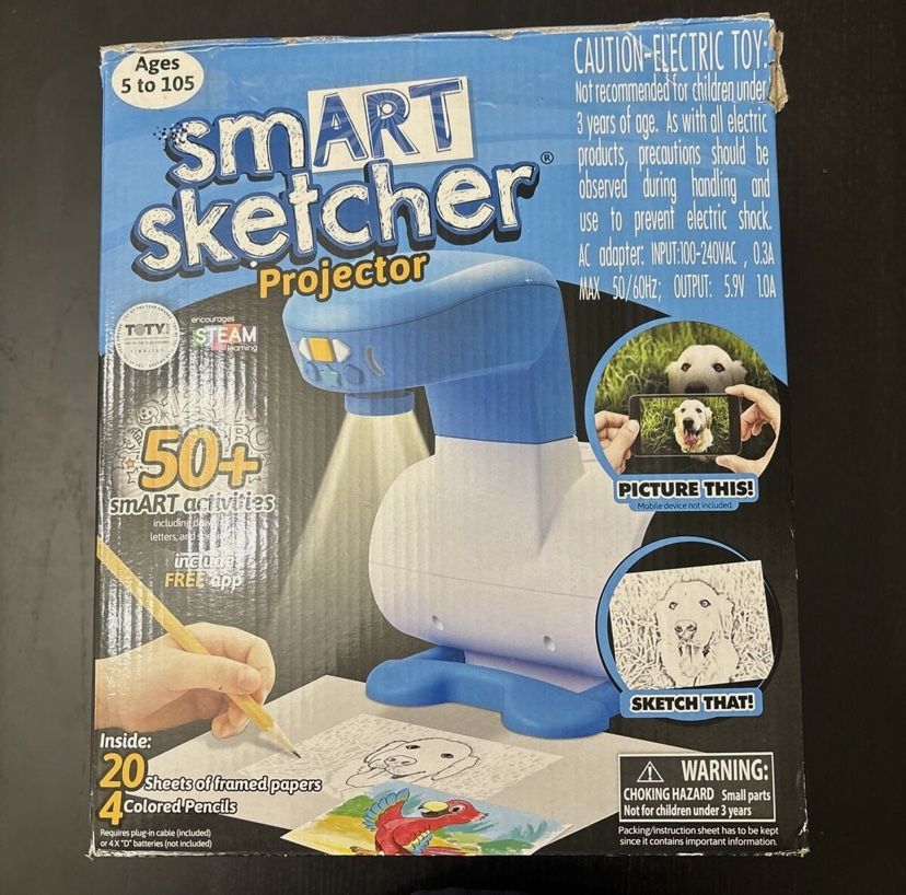 Smart Sketcher Projector! STEAM Learning & Creative Toy, w/card Tested Working