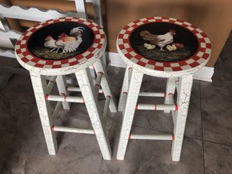 Hand painted stools 24 H