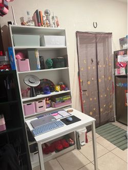 Ikea Billy with pullout table