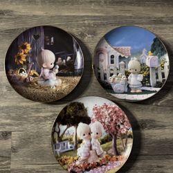Precious Moments Vintage Plate Collection Set Of 3 