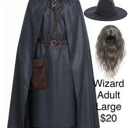 Wizard Costume Men Large Halloween / Traje de Mago Hombre Grande