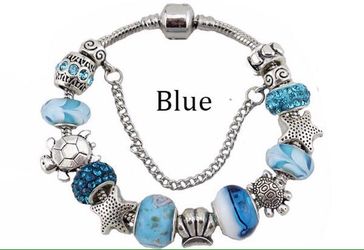 Silver plated nautical bracelet