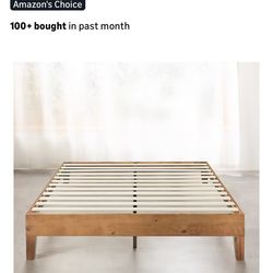 12 Inch Solid Wood Platform Bed - Great Condition
