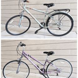 HIS & HER - Ozone500 Cityscape 28"/700c Aluminum Hybrid Bikes ($140 each/$260 both)