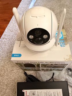 Outdoor WiFi Security Camera with Dual Antennas