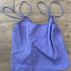 Colsie medium crop top purple