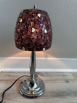 Lite Source LS-20485 Purple Mosaic Tile 19” Accent Lamp Base Dimmer NIB