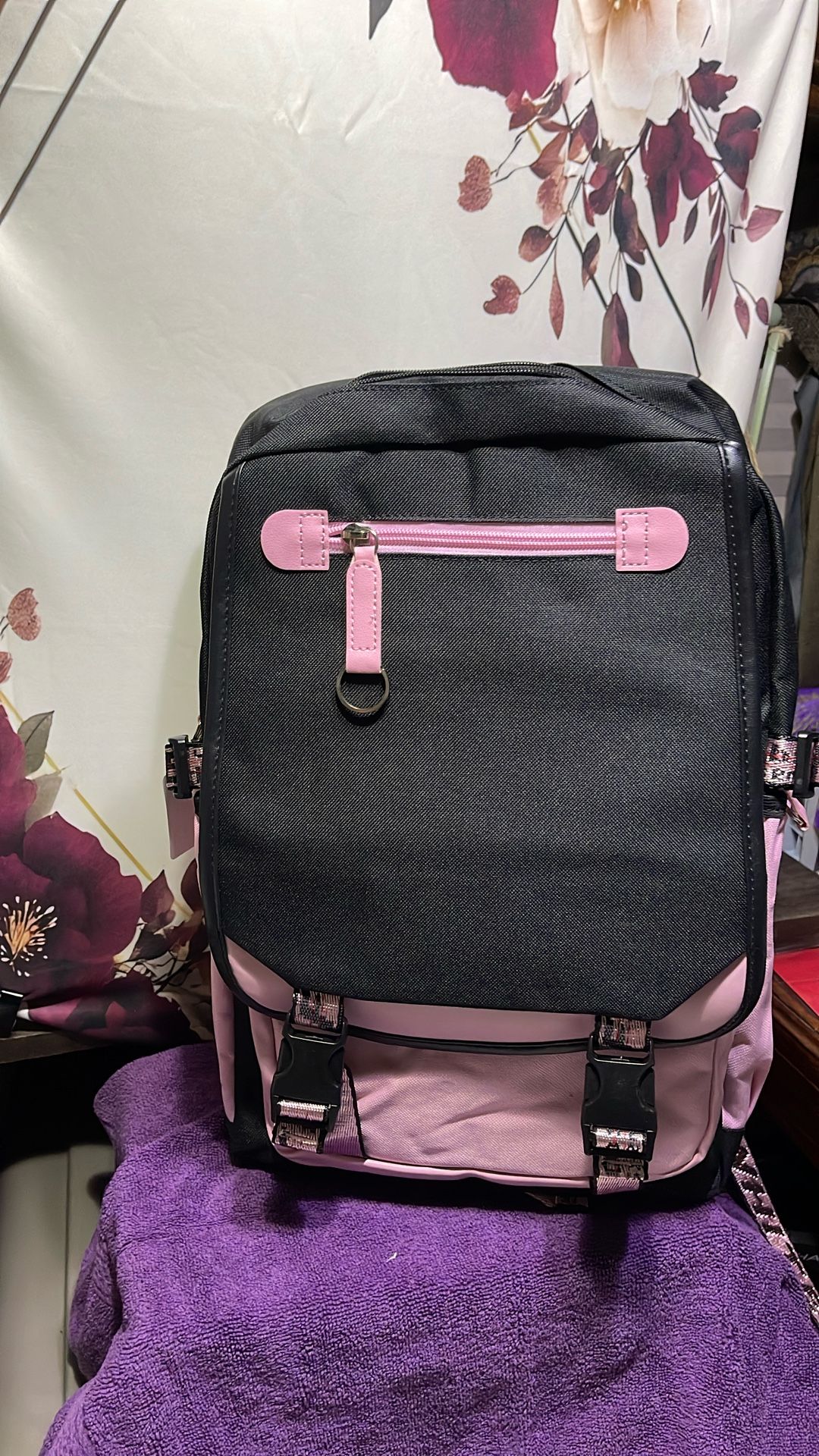 Pink & Black Backpack