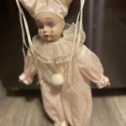 Porcelain Harlequin Doll