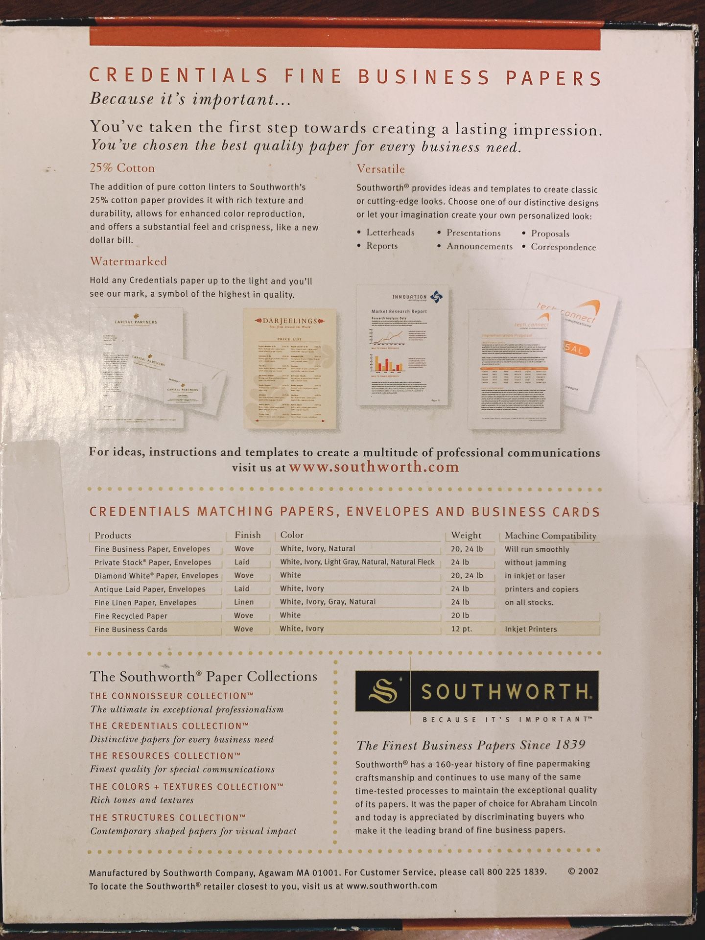 25% Cotton Business Paper For Printing