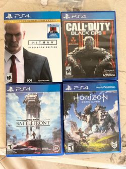PS4 Games hitman steelbook edition call of duty black ops COD 3 III Star Wars battlefront horizon zero dawn