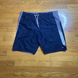Nike Y2K Swim Trunks Navy Blue And Grey 