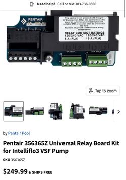 Pentair IntelliFlo3 VSF Pool Pump I/O Relay Control Board Kit | 356365Z