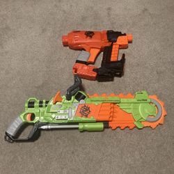 Nerf guns Brainsaw and Nailbiter