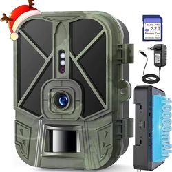 SUNTEKCAM Trail Camera 4K 50MP, Built-in 10000mAH Rechargeable Lithium Battery, Game Camera with No Glow Night Vision Motion Activated Waterproof for 