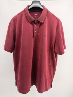 Tommy Bahama Men's Red Striped Polo in XL