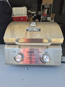 Monument 13742 Grills 2-Burner Portable Tabletop Propane Gas Grill in Stainless.