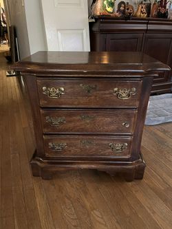 Solid Wood Nightstand 