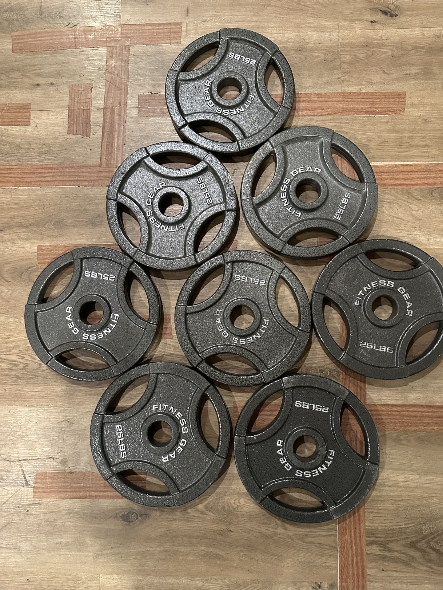 25 lb Fitness Gear Olympic Weight Plates (set of 8)