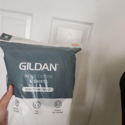 Gildan  6 white cotton tank tops