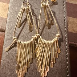 Gold Dangle Earrings Chandelier Style
