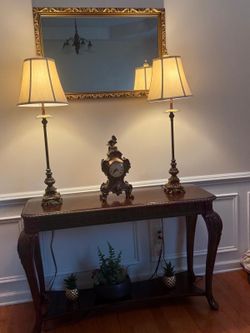 Console table with ornate details