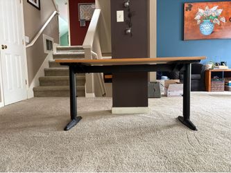 Wood and Metal Desk