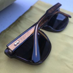 Authentic Gucci GG0911S Sunglasses - Brown/Green Acetate