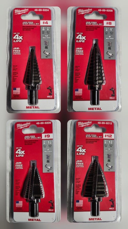 Milwaukee Step Drill Bit Set 