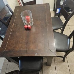 High Kitchen Table 6 Chairs 