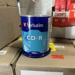 Verbatim CD-R 700MB 80 Minute 52X Recordable Blank Disc 100PK for Optical Recording Media