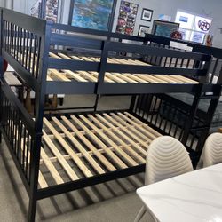 Black Bunk Bed Full Over Full! $499 🖤✨