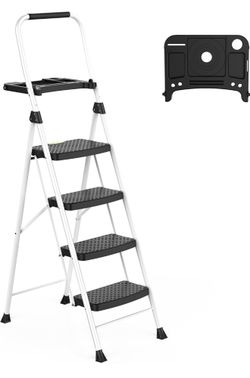 Brand New in box HBtower 4-Step Ladder – 330 lbs Capacity, Folding Step Stool