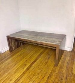 SALE! New Tribesigns 47” Wooden Walnut Color Coffee Table