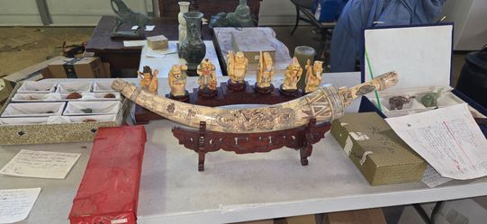 Beautiful hand crafted  yak bone sword scroll down to the description for detail