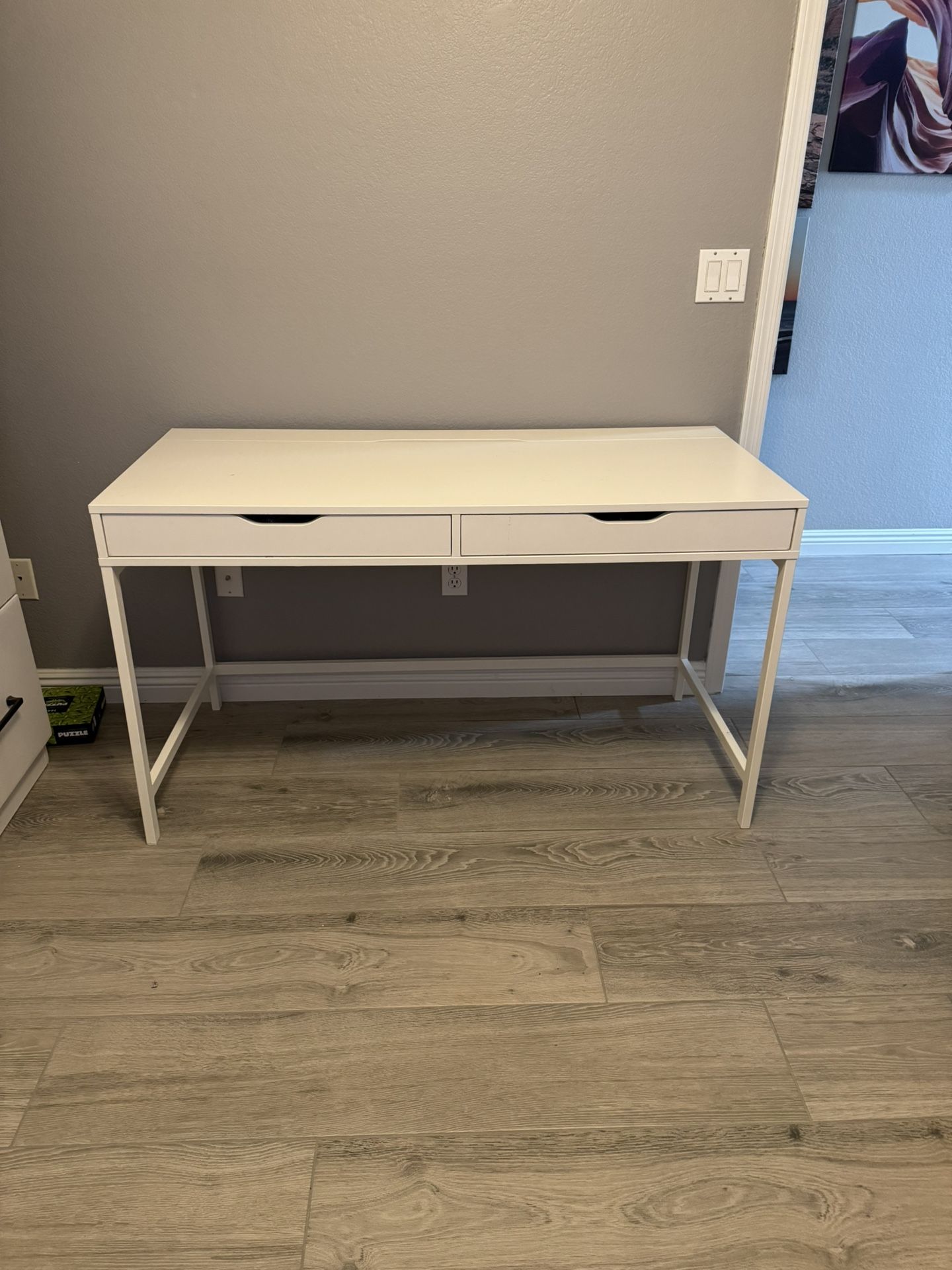 White IKEA desk