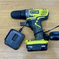 Ryobi 12V Cordless Drill Driver w/ Battery & Charger - Works Good