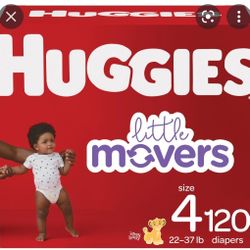 Huggies Lil Movers Size 4  Pack 120